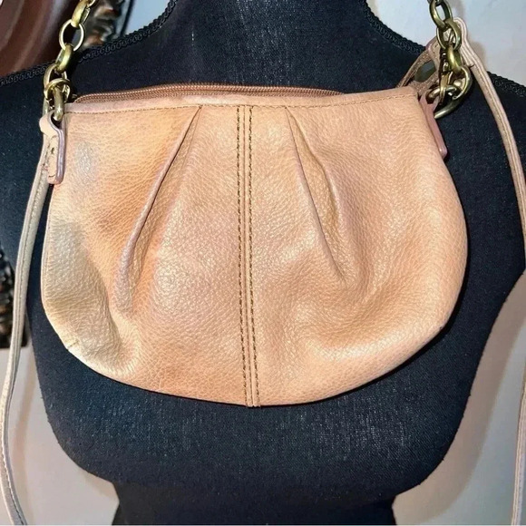 FOSSIL Women’s MINI BAG CROSSBODY PURSE IN NATURAL LEATHER COLOR Hand Bag - Picture 5 of 16